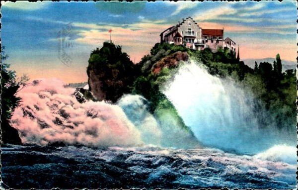 Rheinfall mit Schloss Laufen Vorderseite