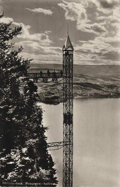 Bürgenstock. Personen-Aufzug Vorderseite