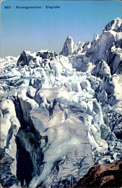 Rhonegletscher. Elsgrotte Vorderseite