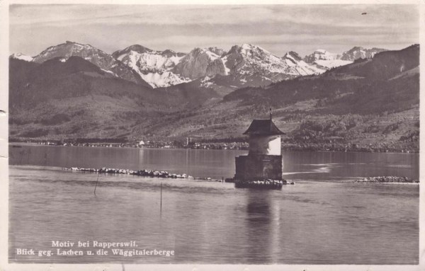 Motiv bei Rapperswil. Blick geg. Lachen u. die Wäggitalerberg Vorderseite