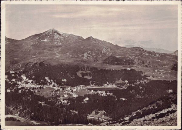 Arosa Dorf - Obersee - Maran mit Weisshorn. 1949