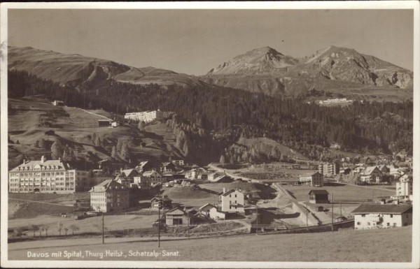 Davos mit Spital Vorderseite