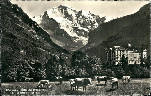Interlaken mit Jungfrau (4166 m) Vorderseite