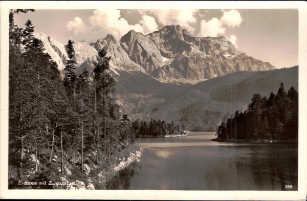 Eibsee mit Zugspitze Vorderseite
