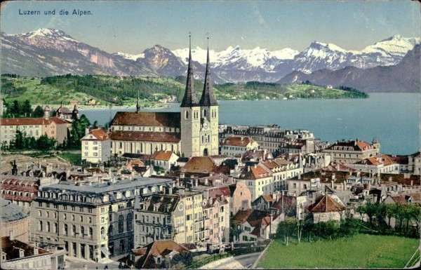 Luzern und die Alpen Vorderseite