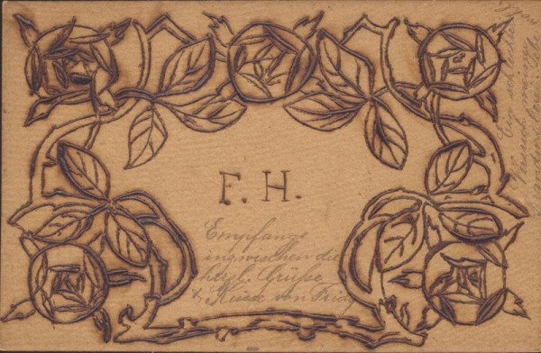 Ein schlechter Versuch meiner Brandmalerei... Vorderseite