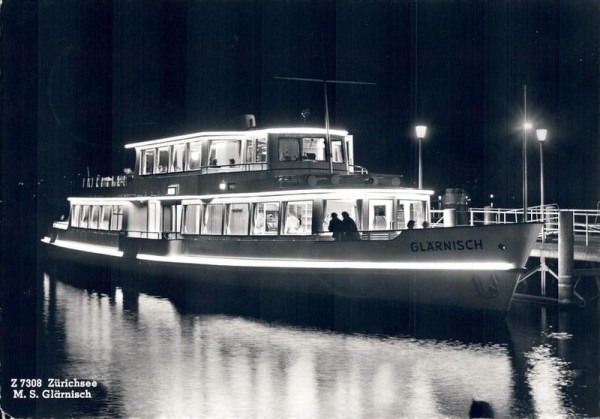 Zürichsee. MS Glärnisch.1957 Vorderseite