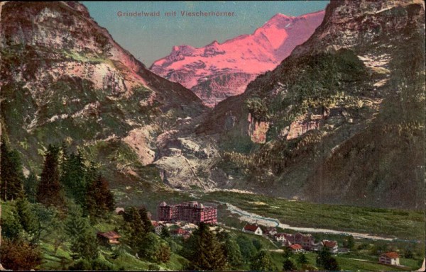 Grindelwald mit Viescherhörner Vorderseite