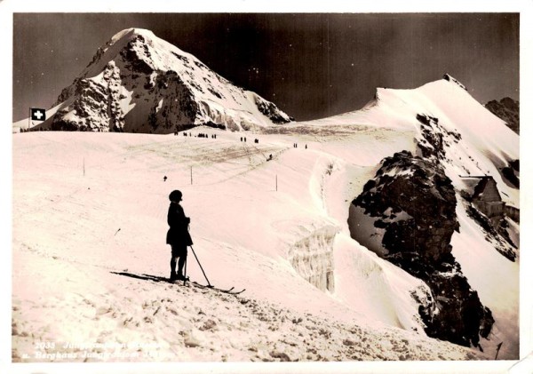 Jungfraubahn-Station u. Berghaus Jungfraujoch Vorderseite