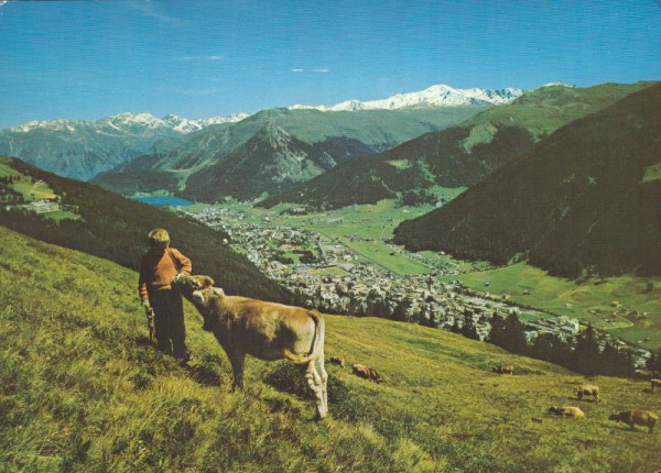 Davos - Blick auf Pischahorn (2979 m)