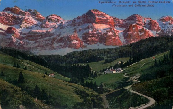 Säntis, Alpenkurhaus"Kränzli" Vorderseite