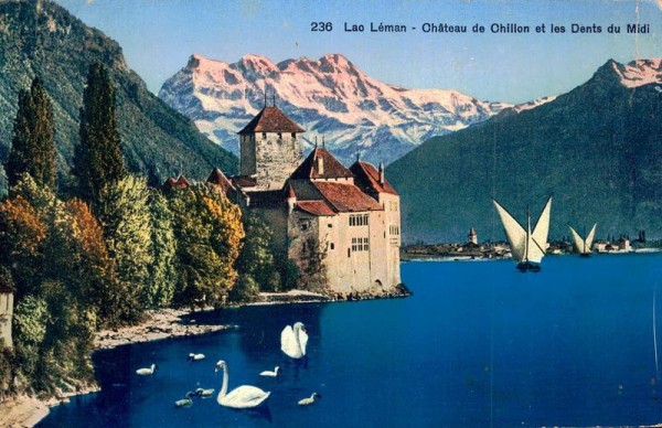 Lac Lémen - Château de Chillon et les Dents du Midi Vorderseite
