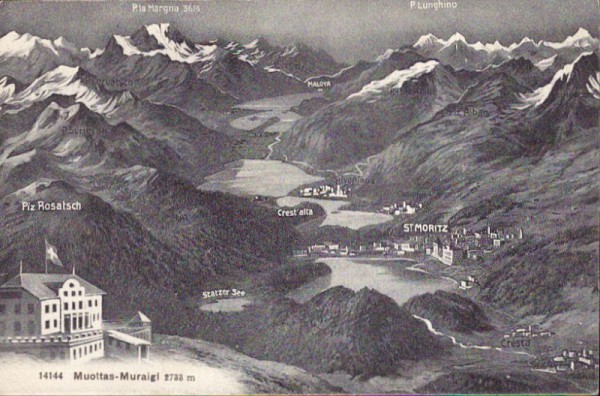 Muottas-Muraigl. Panorama. 1910