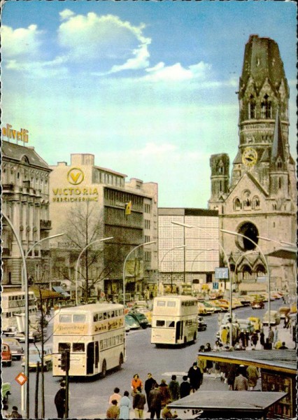 Berlin - Kurfürstendamm mit Gedächtniskirche Vorderseite