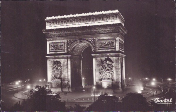 Paris - La place de l'etoile illuminée