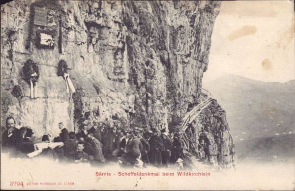 Aescher, Wildkirchlein, Scheffeldenkmal