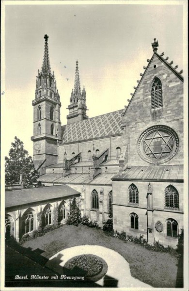 Basel/Münster mit Kreuzgang Vorderseite