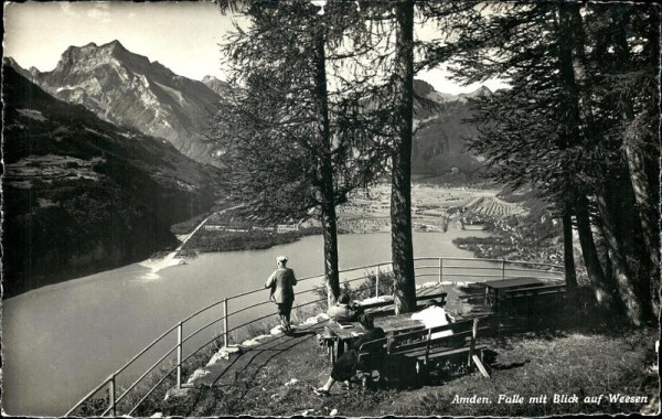 Amden/Falle mit Blick auf Weesen Vorderseite