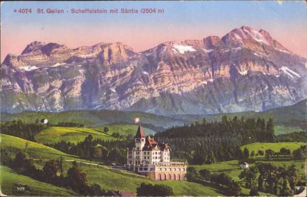 St. Gallen, Scheffelstein mit Säntis