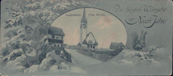 Degersheim, die besten Wünsche zum neuen Jahre Vorderseite