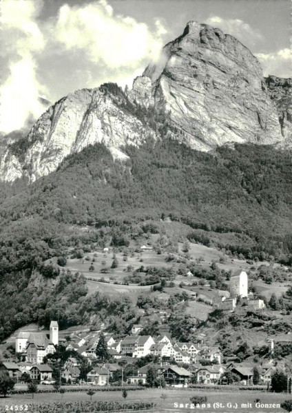 Sargans mit Gonzen Vorderseite