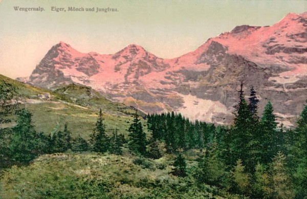Wengernalp. Eiger, Mönch und Jungfrau Vorderseite