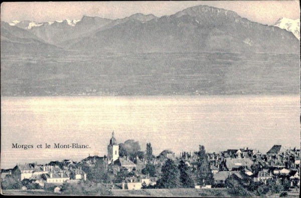 Morges et le Mont Blanc, Doppelkarte Vorderseite
