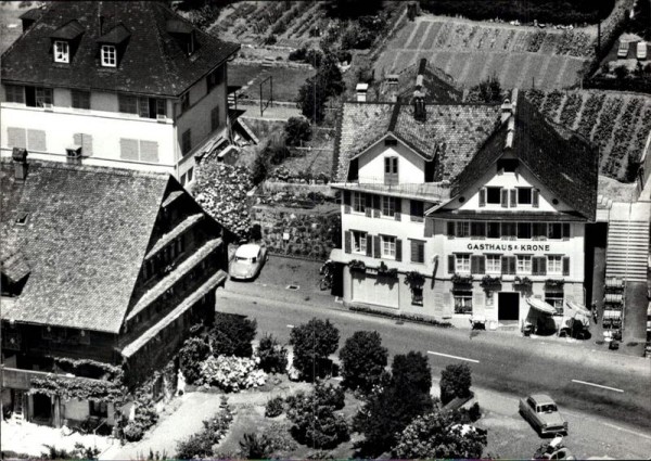 Gersau, Gasthaus Krone, Flugaufnahme Vorderseite