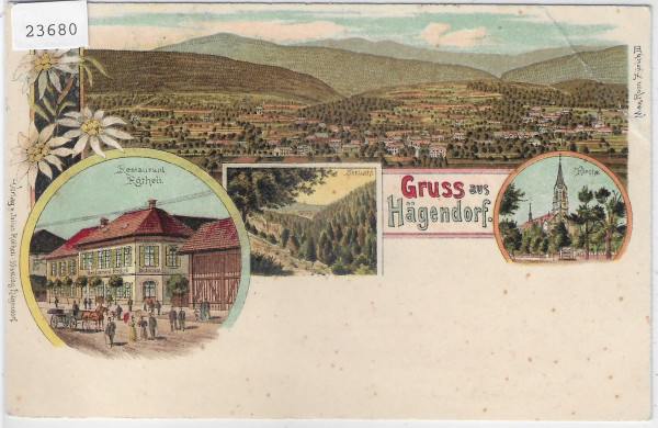 Gruss aus Hägendorf - Litho 1901