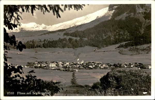 Flims mit Segnesgebiet Vorderseite