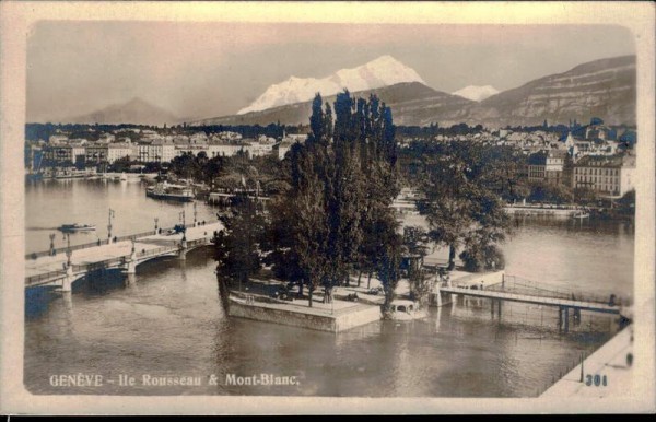 Genève, Ile Rousseau & Mont-Blanc Vorderseite