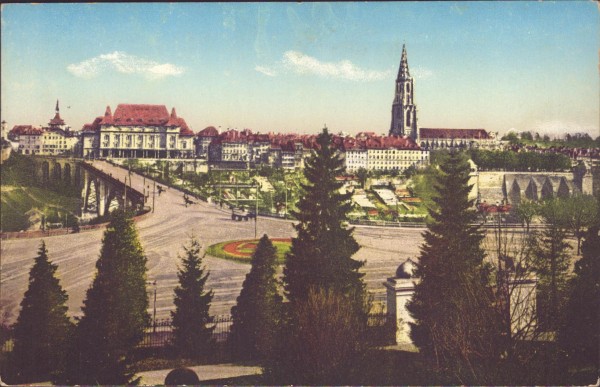 Kirchenfeldbrücke, Casino und Münster, Bern Vorderseite