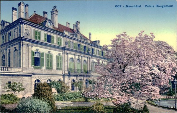Neuchâtel.  Palais Rougemont Vorderseite