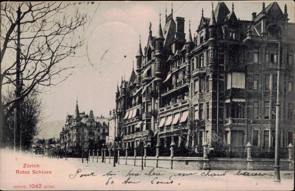 Zürich, rotes Schloss Vorderseite