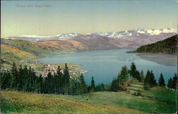 Gruss vom Aegeri-See. Vorderseite