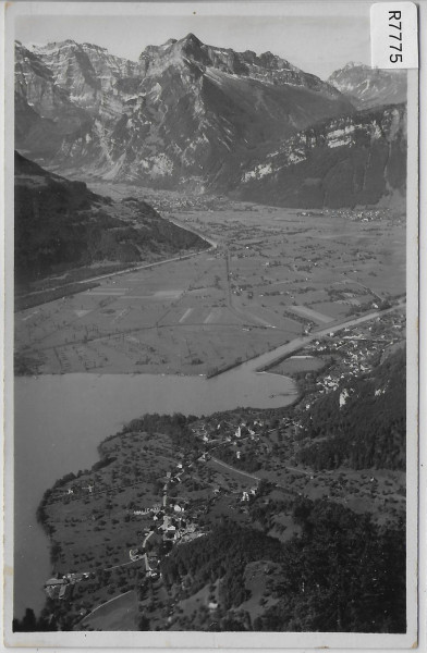 Amden - Blick von der Durchschlägi auf Walensee