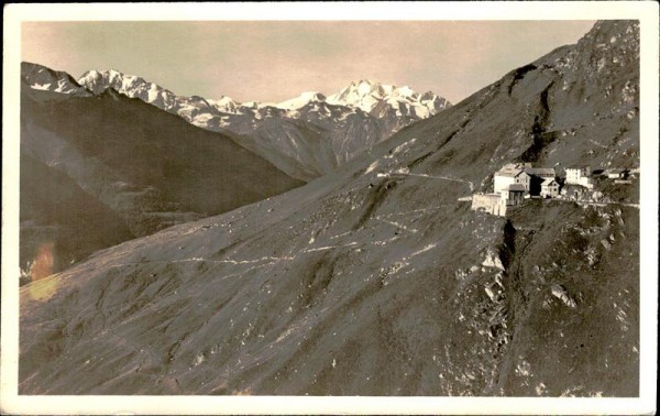 Eggishorn; Hotel Jungfrau g.d. Mischablegruppe Vorderseite