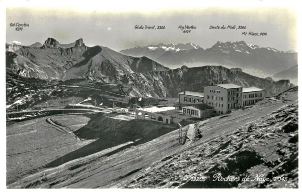 Rochers de Naye, Bergkette Vorderseite