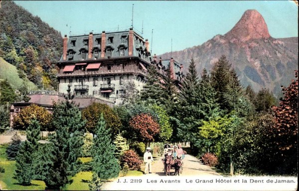 Les Avants Le Grand Hotel et la Dent de Jaman Vorderseite