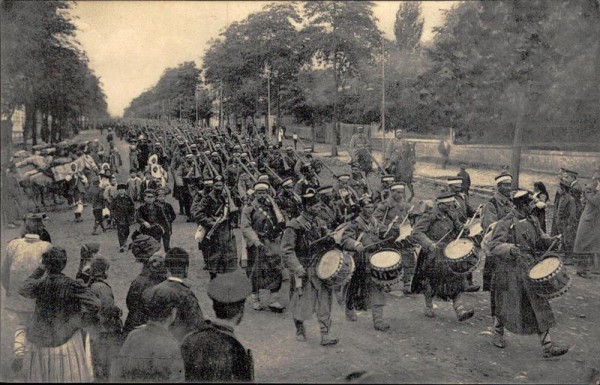 Balkankriege 1912/1913, Abmarsch des Heeres zur Grenze Vorderseite