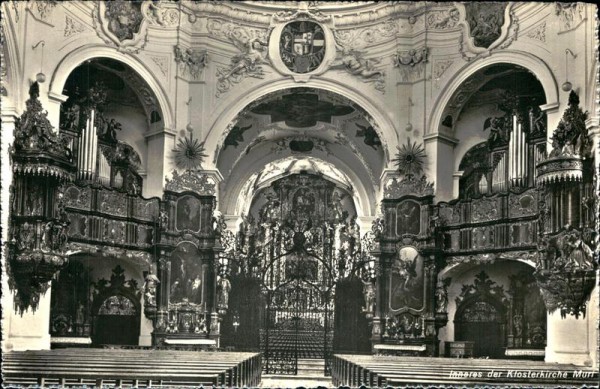 Inneres der Klosterkirche Muri  Vorderseite