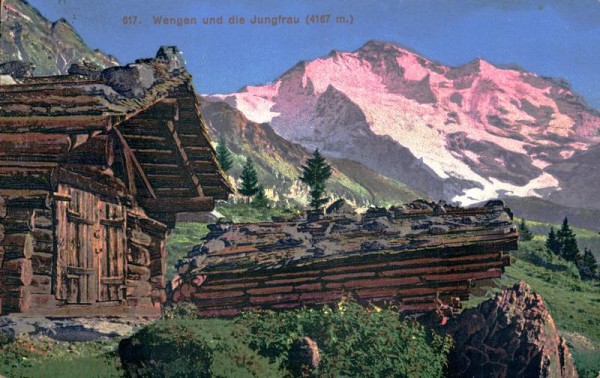 Wengen und die Jungfrau (4167 m) Vorderseite