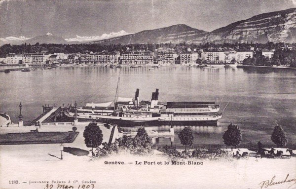 Genève - Le Port et le Mont-Blanc