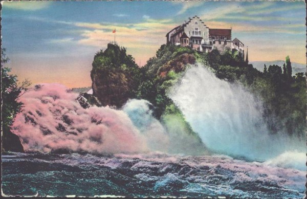 Rheinfall  mit Schloss Laufen Vorderseite