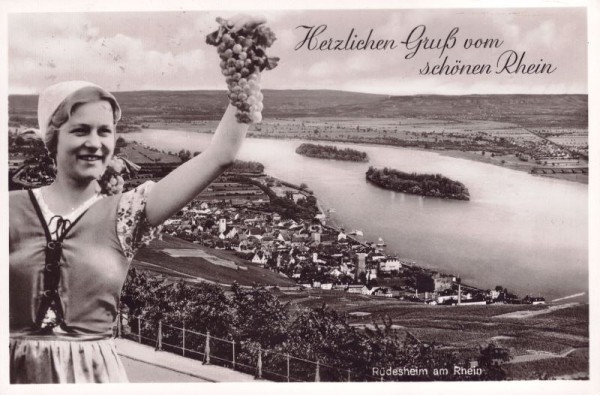 Herzlichen Gruss vom schönen Rhein - Rüdesheim