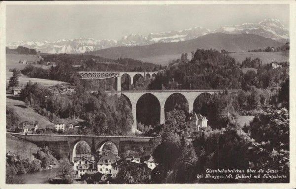 St. Gallen, Sitterbrücken Vorderseite