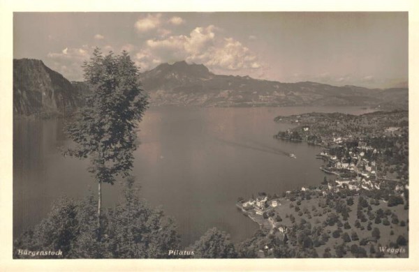 Bürgenstock, Pilatus, Weggis Vorderseite