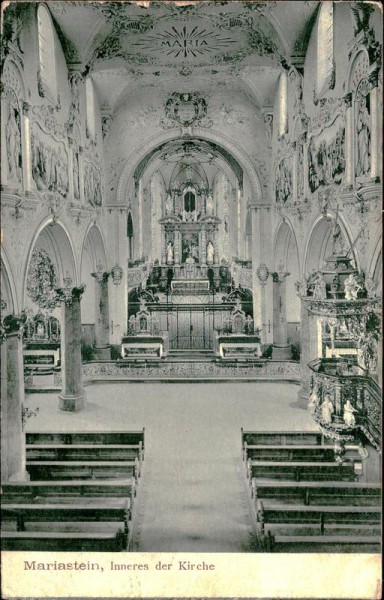 Mariastein, Inneres der Kirche Vorderseite