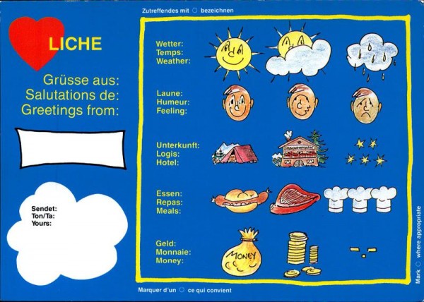 Herzliche Grüsse aus Vorderseite