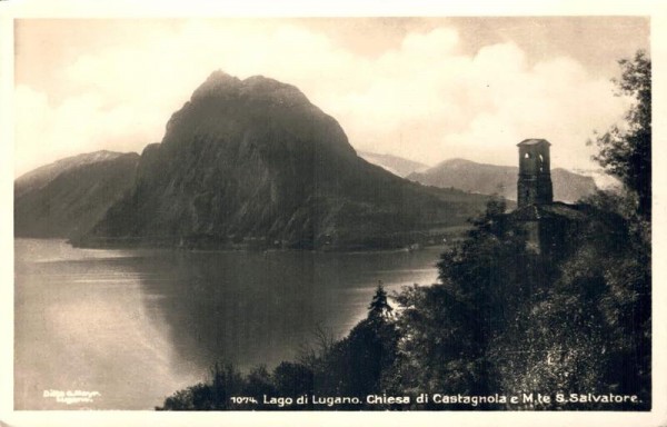 Lago di Lugano. Chiesa di Castagnola e M.te S.Salvatore Vorderseite